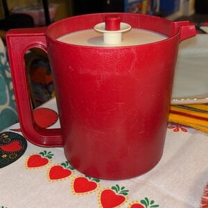 Tupperware Vibrant Red Pitcher with Lid